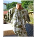 batika khaki-bílá 